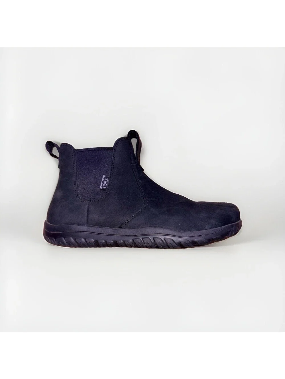 Lems Chelsea Boot Waterproof Mens 9 Womens 10.5 Obsidian Black Barefoot Boots